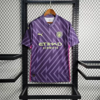 Camiseta de Fútbol Morada del Portero Manchester City 2023/2024 Calidad Tailandesa
