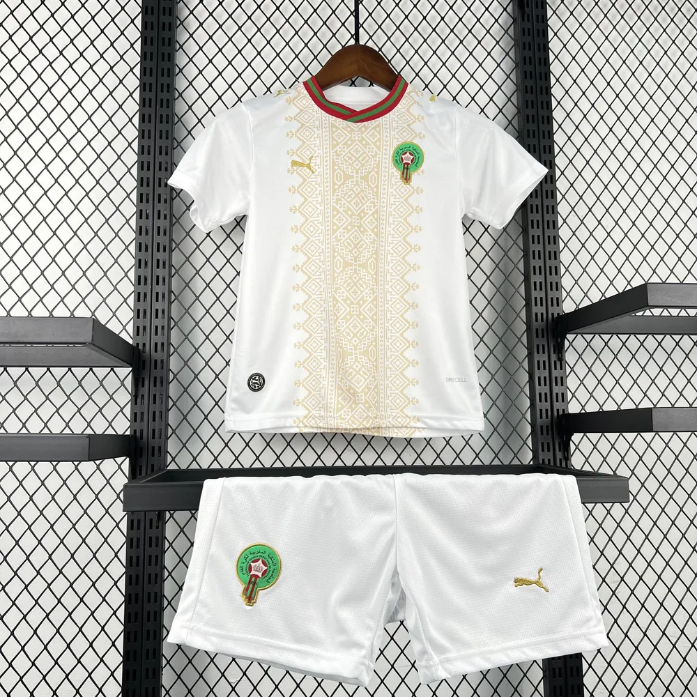 2026 Jersey de la Selección de Marruecos Visitante AAA Grado Fan Talla Infantil