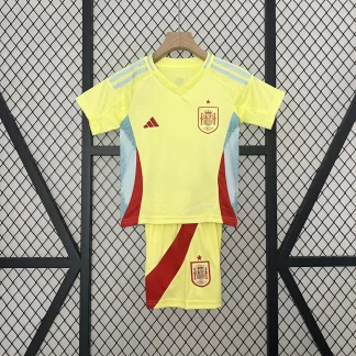 Camiseta Visitante de España 2024 Calidad Tailandesa Talla Infantil
