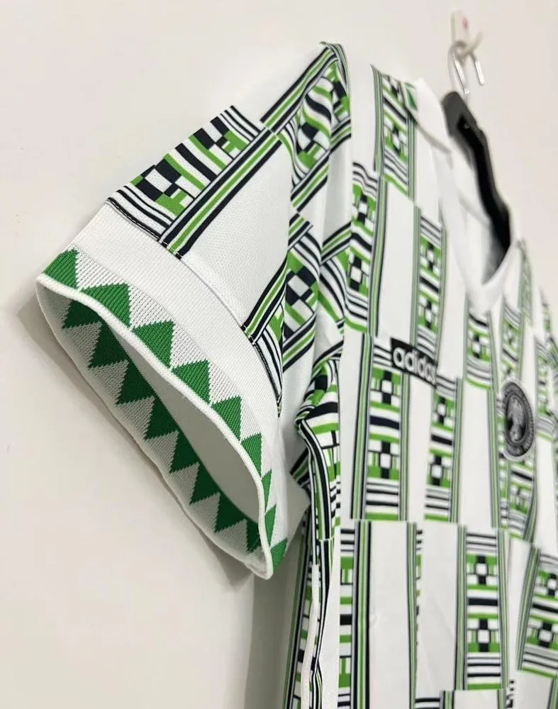 Camiseta de Fútbol Visitante Retro Selección Nacional de Nigeria 1994 Calidad Tailandesa