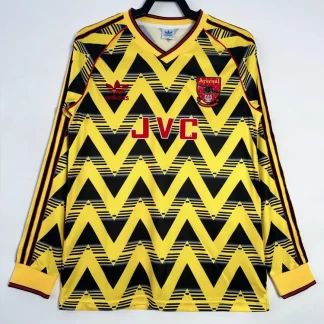 Camiseta de Fútbol Retro Arsenal Visitante Manga Larga 1991/1993 Calidad Tailandesa