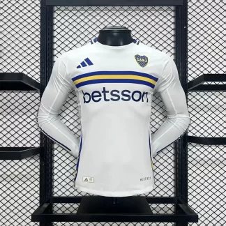 2024/2025 Camiseta de Fútbol Suplente Manga Larga Versión Jugador Boca Juniors Calidad Tailandesa
