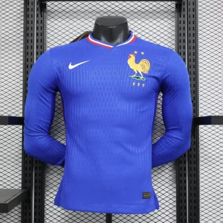 Camiseta Local Francia Manga Larga Versión Jugador 2024-2025 Calidad Tailandesa