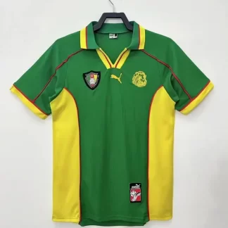 Camiseta de fútbol local retro de Camerún 1998-1999 Calidad Tailandesa