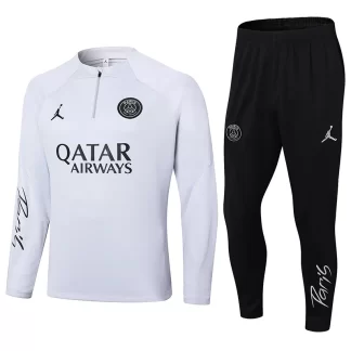 Chándal de Entrenamiento Media Cremallera PSG Paris Saint-Germain 2023-2024 Gris Claro Set