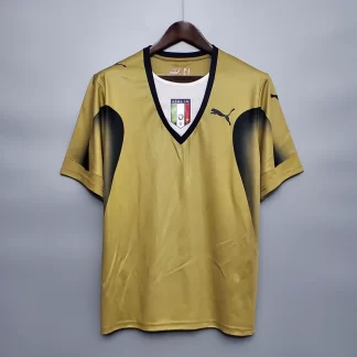 Camiseta de Fútbol Dorada de Portero Retro Italia 2006