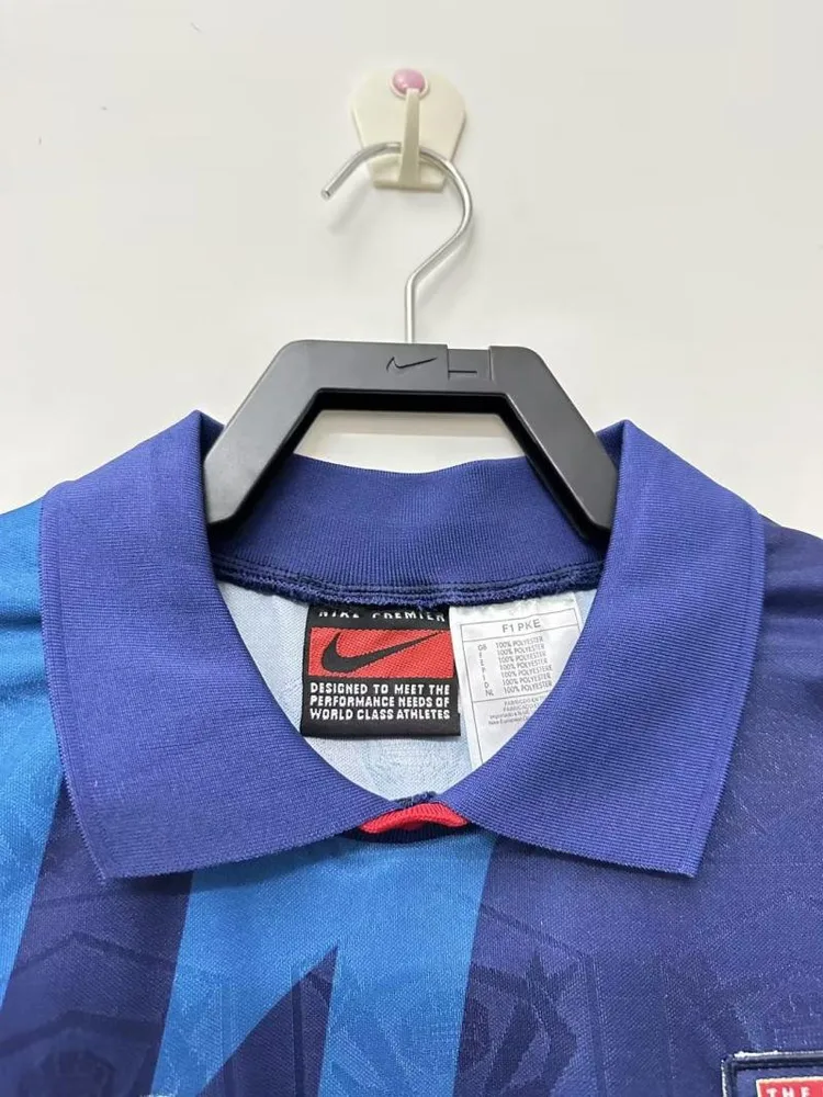 Camiseta de Fútbol Retro Visitante Arsenal Manga Larga 1995-1996 Calidad Tailandesa