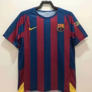 Camiseta de Fútbol Retro Local Barcelona UEFA Champions League 2005/2006 Calidad Tailandesa