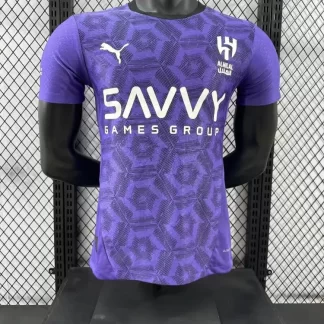 2024/2025 Versión Jugador Al-Hilal Saudi Tercera Equipación Visitante Camiseta de Fútbol Calidad Tailandesa