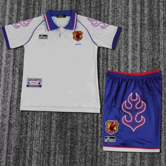 Camiseta de Fútbol Visitante Retro Japón 1998 Calidad Tailandesa Talla Infantil
