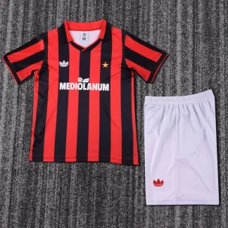 1990-1991 Retro AC Milan Camiseta Local Fútbol Calidad Tailandesa Talla Infantil