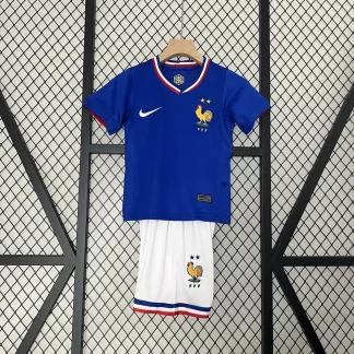 Camiseta de Fútbol 2024 de Francia Local AAA calidad aficionado Talla Infantil