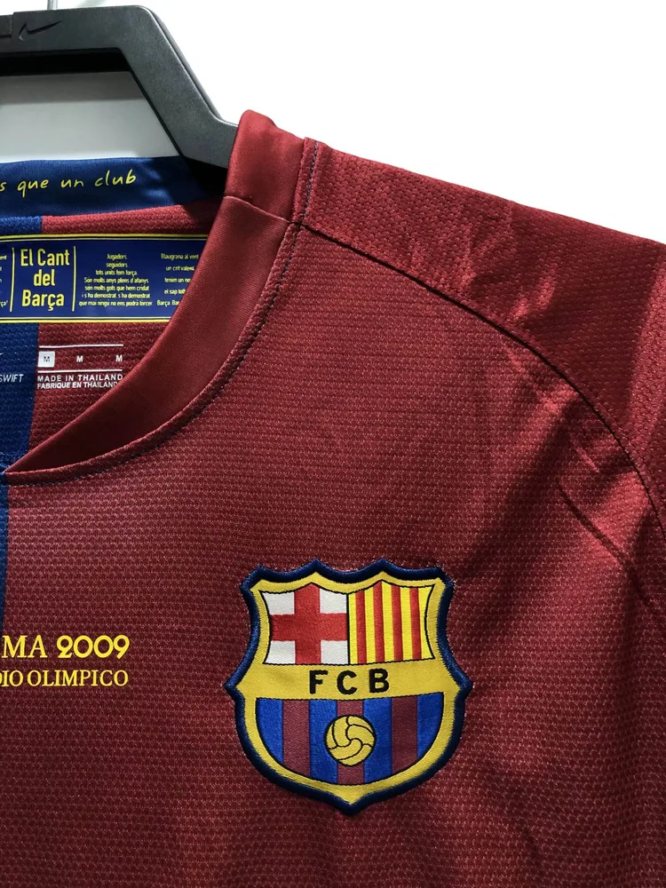Camiseta de Fútbol Retro Local Champions League 2008/2009 Barcelona Calidad Thai
