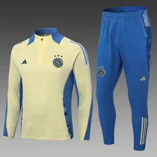2024/2025 Conjunto de Entrenamiento Semi-Cuello Ajax Amarillo Camiseta de Fútbol Calidad Tailandesa