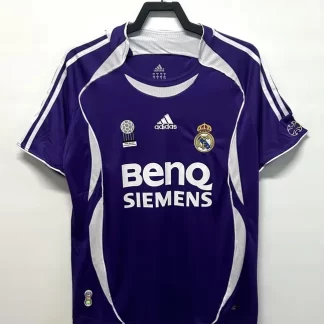 2006/2007 Retro Real Madrid Visitante Camiseta de Fútbol Calidad Tailandesa