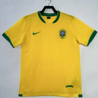 Camiseta de fútbol local retro de Brasil 2006 Calidad Tailandesa