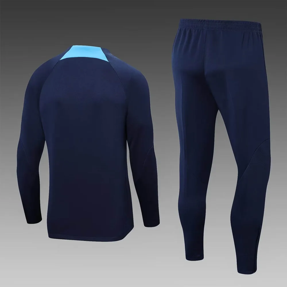 Conjunto de Entrenamiento de Media Cremallera Azul Oscuro del Barcelona 2022/2023