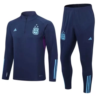 2022 Argentina Media Cremallera Chándal Azul Real Camiseta Conjunto