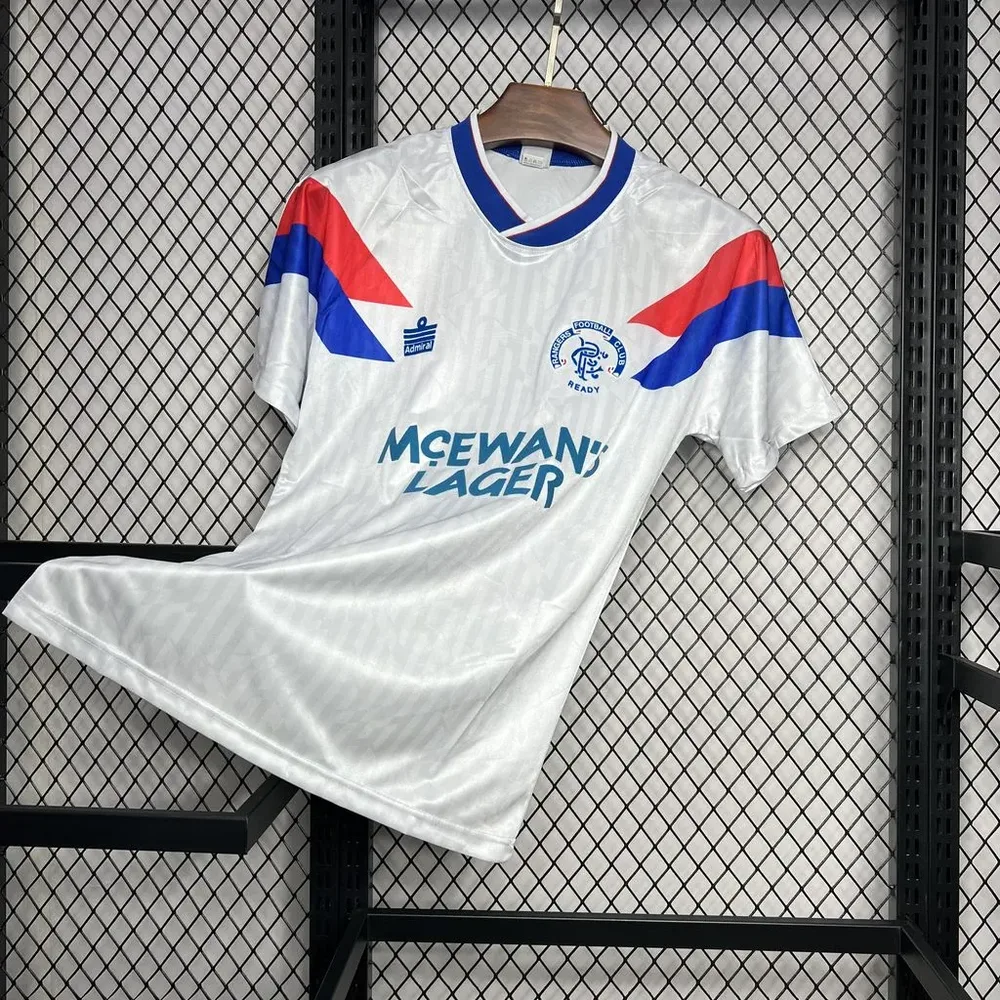 Camiseta de Fútbol Retro 1990/1992 del Rangers Visitante 1:1 Calidad Tailandesa