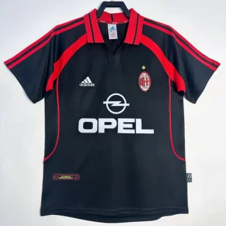 2000/2001 Retro AC Milan Camiseta Tercera Visitante Fútbol Calidad Tailandesa