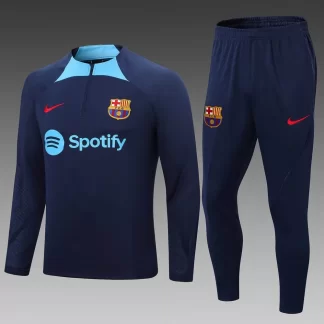 Chándal de Entrenamiento de Media Cremallera de Barcelona 2022/2023 Azul Oscuro