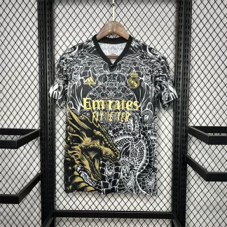 2024/2025 Real Madrid Camiseta Edición Especial Estampado Dragón Negro