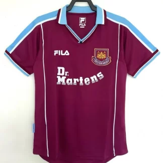Camiseta de Fútbol Retro West Ham United Local 1999-2001 Calidad Tailandesa