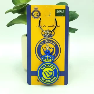 Llavero de fútbol de PVC para aficionados del Al Nassr FC