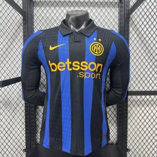 2026/2027 Manga Larga Versión Jugador Inter Milan Local Camiseta de Fútbol 1:1 Calidad Tailandesa