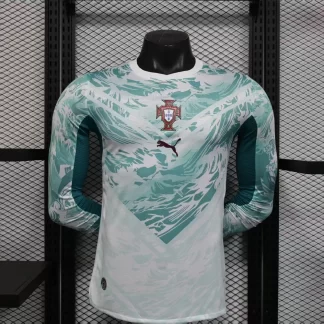 2026 Player Version Manga Larga Camiseta de Fútbol Visitante de Portugal AAA fan-grade