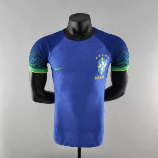 Versión de jugador de la camiseta de fútbol visitante de Brasil para la Copa Mundial de la FIFA 2022