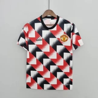 Chándal de Entrenamiento 2022/2023 Manchester United Rojo Blanco Negro Patrón Geométrico Calidad Tailandesa