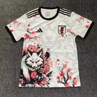 2025/2026 Camiseta de Fútbol Japón Edición Especial Zorro Rojo y Blanco con Flores Calidad Tailandesa