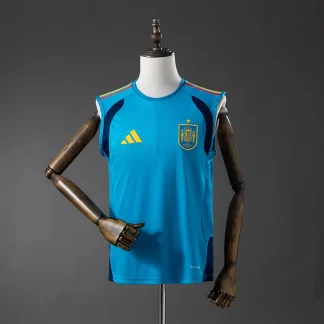Chaleco de Entrenamiento de la Selección Nacional de España - Camiseta de Fútbol Azul Versión Jugador 2026 AAA calidad para aficionados
