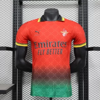 2025/2026 Versión Jugador Edición Co-Marca AC Milan 02 Roja Camiseta de Fútbol Calidad Tailandesa