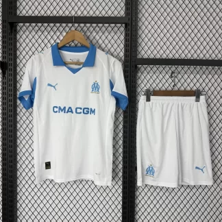 2025/2026 Olympique de Marsella Local Camiseta de Fútbol Calidad Tailandesa Talla Infantil