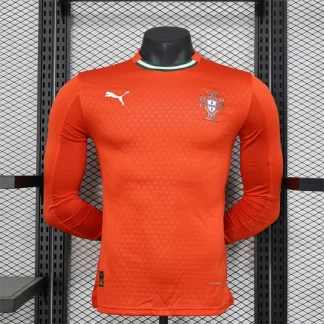 2025/2026 Versión jugador Manga larga Portugal Local Camiseta de fútbol Calidad tailandesa