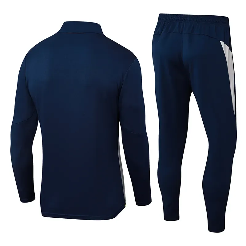 2025-2026 Conjunto de Entrenamiento Semiabierto de Portugal Azul Real Camiseta de Fútbol