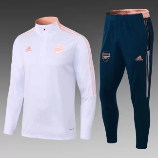 Conjunto de entrenamiento semipull blanco 2021/2022 Arsenal Camiseta de fútbol Calidad Tailandesa