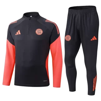2025/2026 Bayern Munich Conjunto de Entrenamiento Media Cremallera Gris Oscuro Camiseta de Fútbol Calidad Tailandesa Set