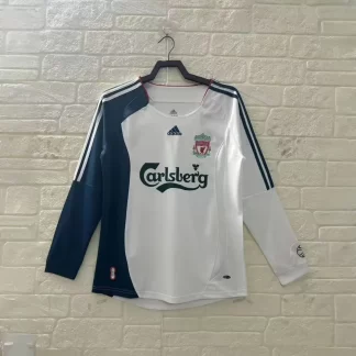 2006/2008 Camiseta de Fútbol Retro Visitante Liverpool de Manga Larga 1:1 Calidad Tailandesa