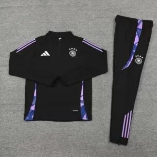 2026 Conjunto de Entrenamiento de Media Cremallera Negro de Alemania