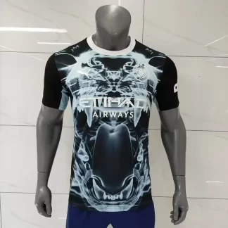 2025/2026 Versión Jugador Manchester City Negro y Azul Versión Concepto Camiseta de Fútbol Calidad Tailandesa