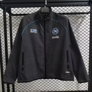 2025/2026 Napoli Cortavientos negro Camiseta de fútbol 1:1 Calidad tailandesa