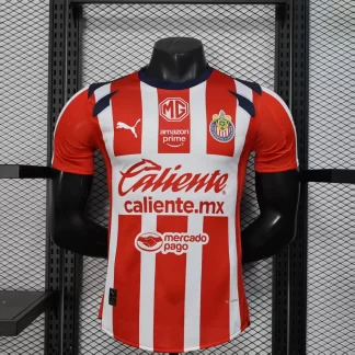 2025/2026 Versión Jugador Camiseta de Fútbol Local Chivas Calidad Thai