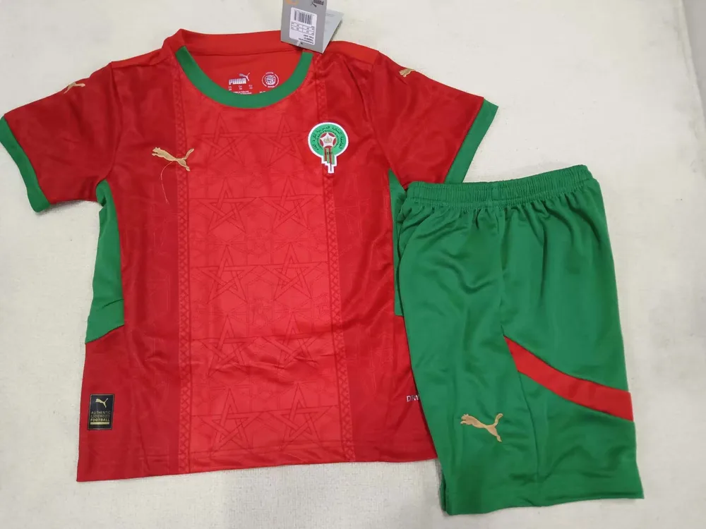 2024/2025 Camiseta de Fútbol Local Selección Nacional de Marruecos AAA calidad fan Talla Infantil