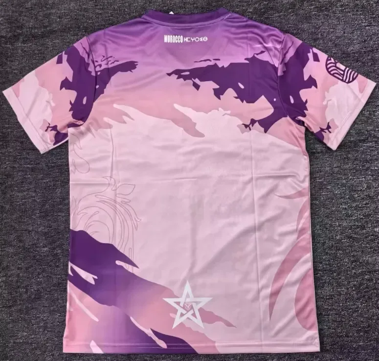 2025/2026 Marruecos Nacional Chándal Rosa y Morado Camiseta Fútbol Calidad Thai