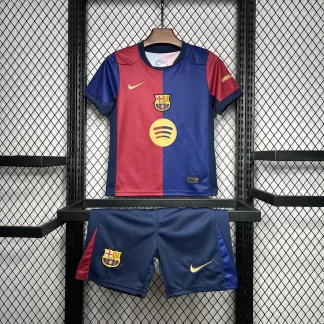 2024/2025 Barcelona Local Sin Spotify Camiseta de Fútbol Calidad Tailandesa Talla Infantil