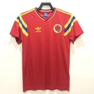 Camiseta de Fútbol Retro Visitante Colombia 1990 Calidad Tailandesa