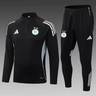 2025 Conjunto de Entrenamiento Semipull Negro Selección Nacional de Argelia